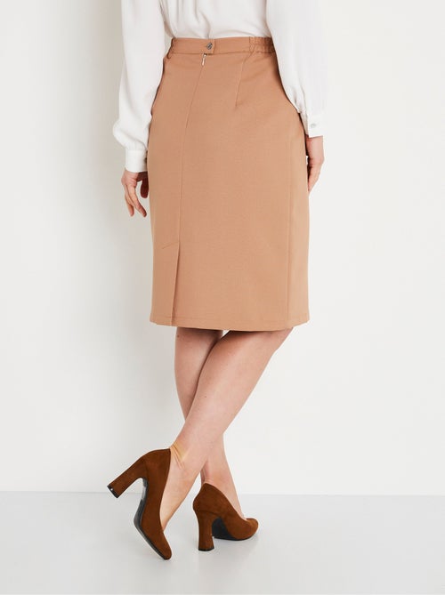 Jupe unie droite mi longue - Kiabi