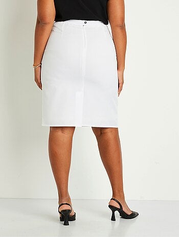 Jupe unie droite mi longue