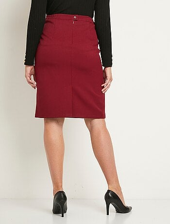 Jupe unie droite mi longue