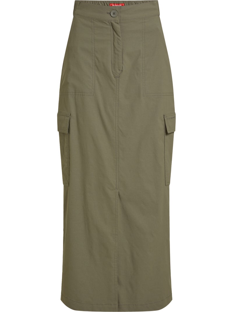 Jupe unie mi-longue à poches pro - craghoppers Vert kaki - Kiabi