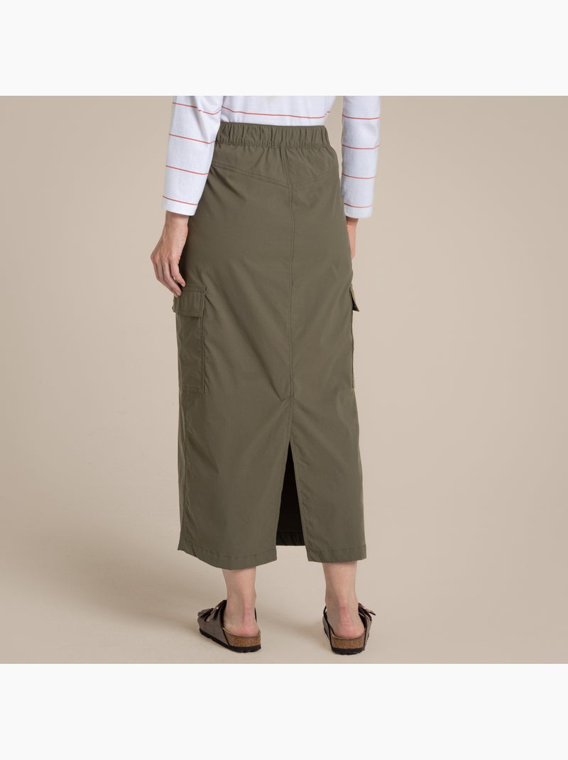 Jupe unie mi-longue à poches pro - craghoppers Vert kaki - Kiabi