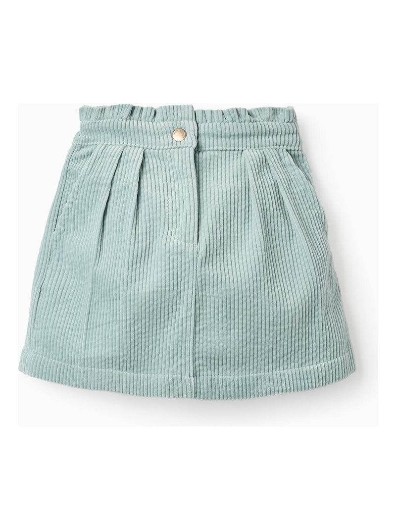 Jupe velours côtelé, taille réglable ISTANBUL Bleu clair - Kiabi