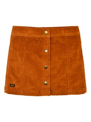JUPE VELOURS FILLE CARAMEL