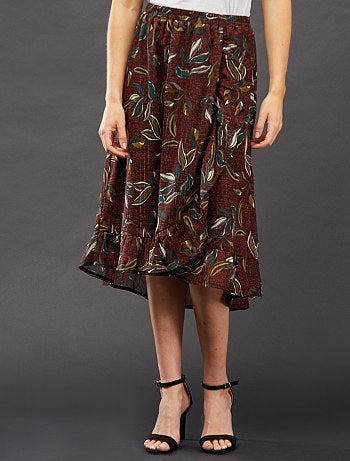 Jupe volantée asymétrique - Kiabi