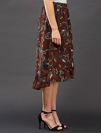 Jupe volantée asymétrique - Kiabi