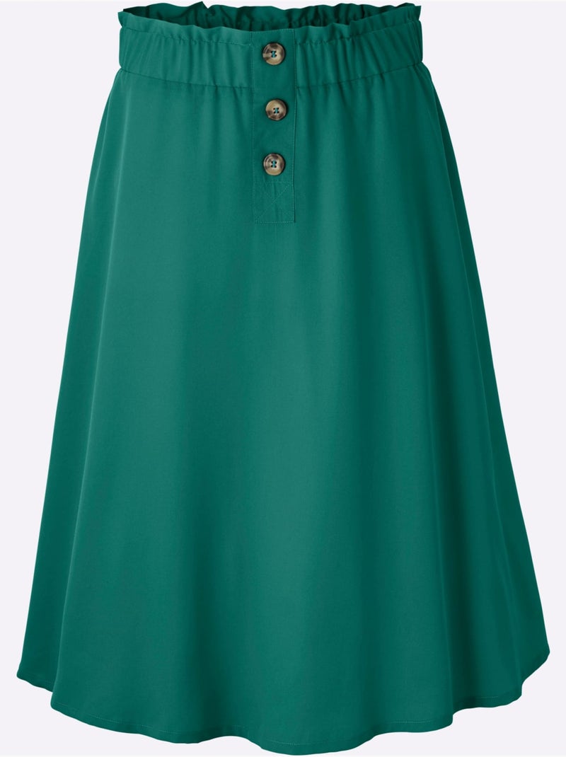 Jupe Volants à La Ceinture élastique - Taille Standard - Moda Vilona Vert - Kiabi