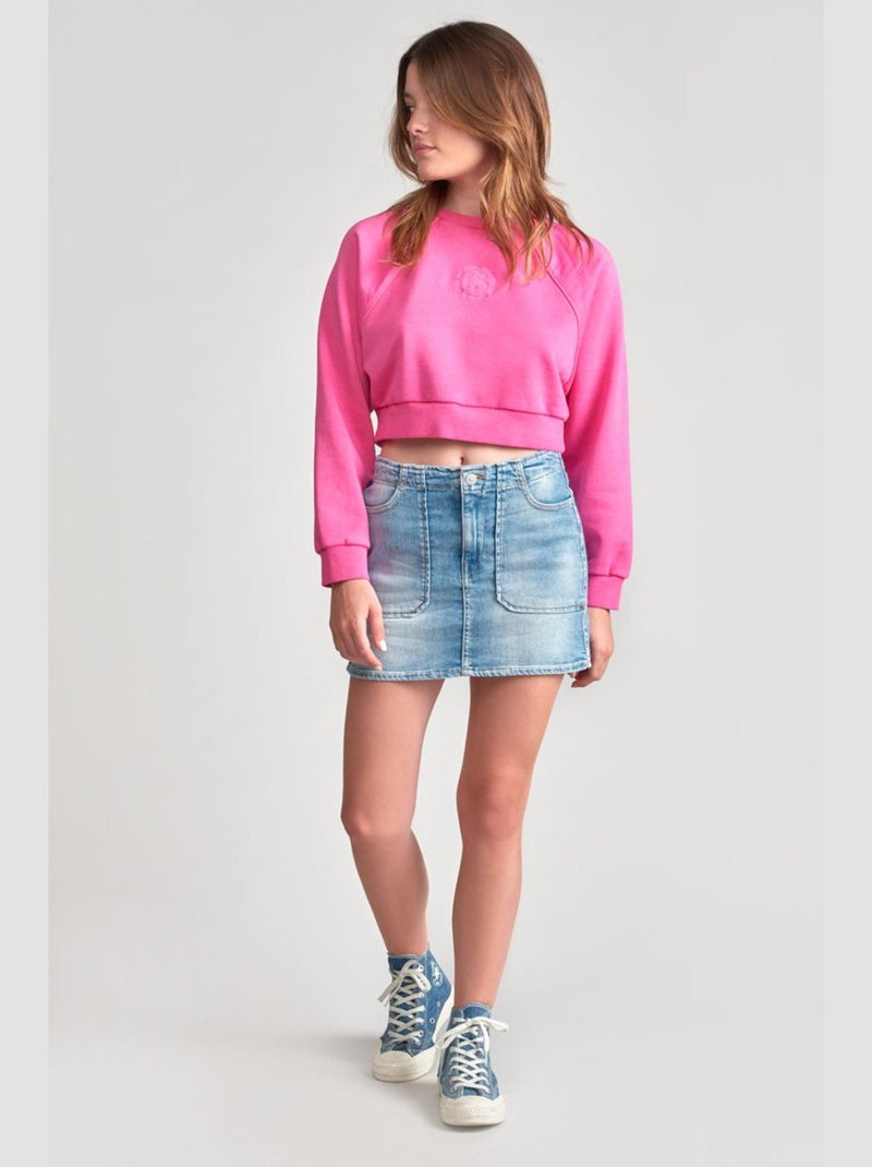 Jupe ZAZA droite en jeans 'Le Temps Des Cerises' Bleu - Kiabi