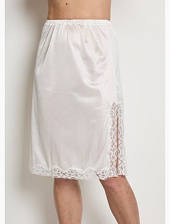 Jupon satiné dentelle antistatique - Afibel