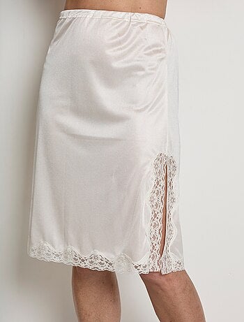 Jupon satiné dentelle antistatique - Afibel