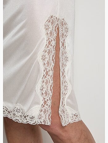 Jupon satiné dentelle antistatique - Afibel