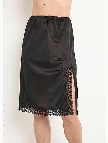 Jupon satiné dentelle antistatique - Afibel