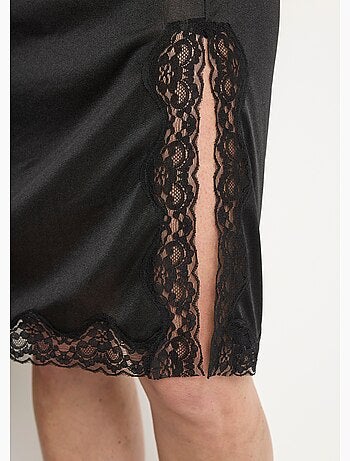 Jupon satiné dentelle antistatique - Afibel