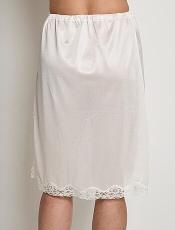 Jupon satiné dentelle antistatique