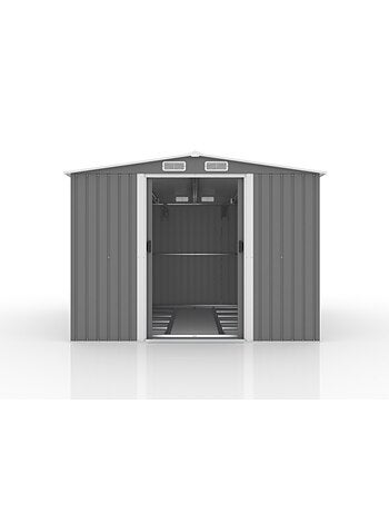 JURA Abri de jardin en metal 8.08m2 Gris