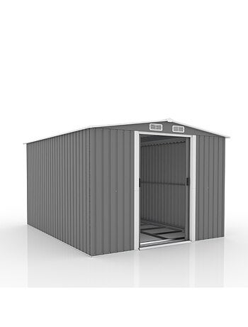 JURA Abri de jardin en metal 8.08m2 Gris