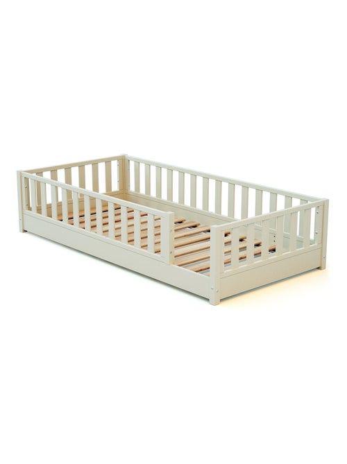 JURABABY - Lit au sol enfant en bois SONHO - 90x190 - Kiabi