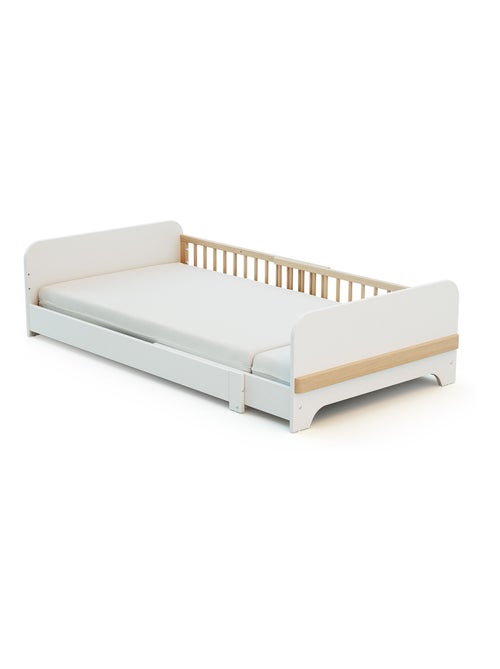 JURABABY - Lit au sol enfant extensible en bois 80x140-165-190 CARROUSEL - Blanc - Kiabi JURABABY - Lit au sol enfant extensible en bois 80x140-165-190 CARROUSEL - Blanc - Kiabi