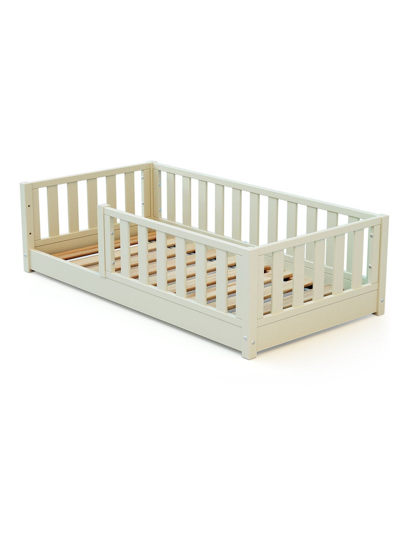JURABABY - Lit enfant au sol en bois SONHO MINI MINI - 70x140 Blanc - Kiabi