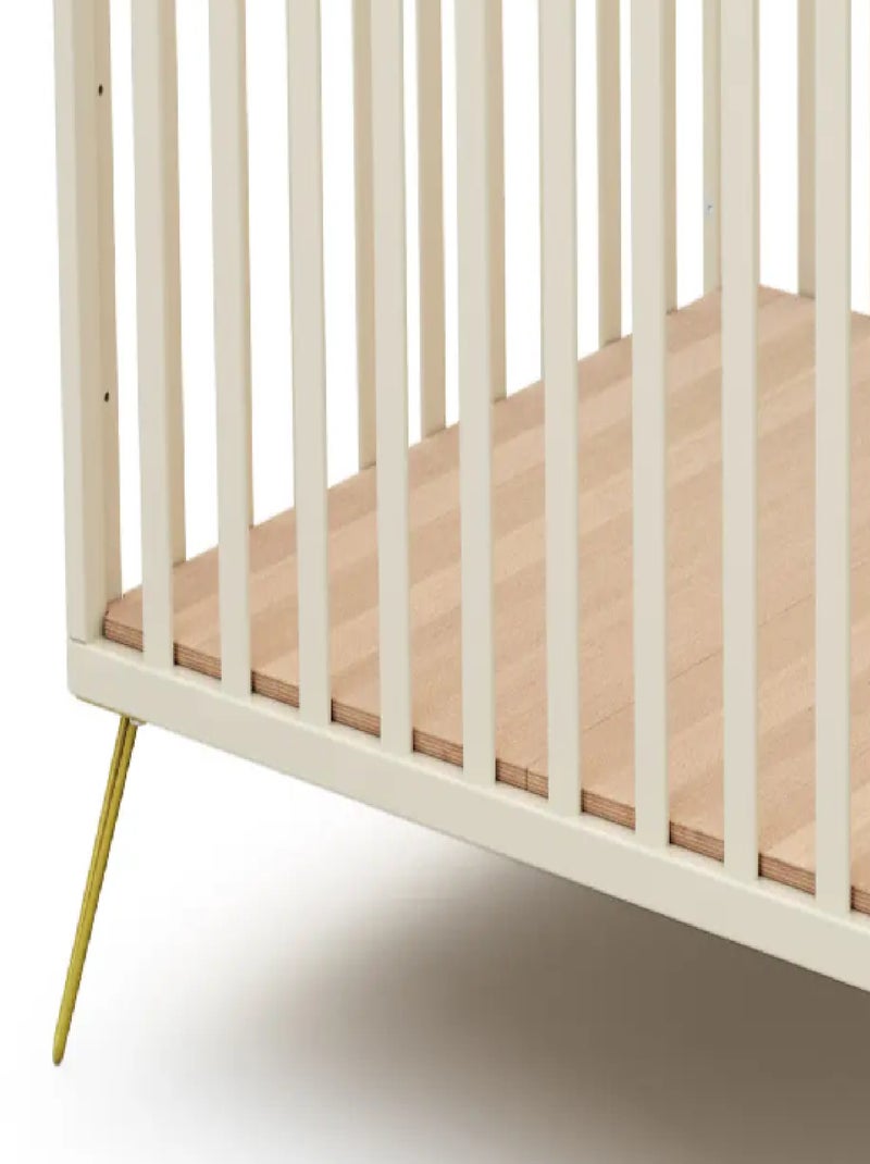 JURABABY - Parc bébé ONLY en bois Blanc Jaune - Kiabi