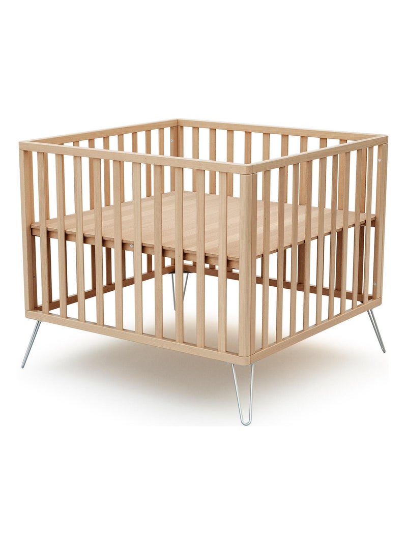 JURABABY - Parc bébé ONLY en bois Gris Marron Gris - Kiabi