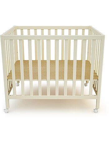 JURABABY - Parc bébé rectangulaire en bois FARA 100 x 701 cm - Blanc Perle