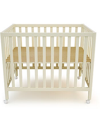 JURABABY - Parc bébé rectangulaire en bois FARA 100 x 701 cm - Blanc Perle