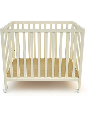 JURABABY - Parc bébé rectangulaire en bois FARA 100 x 701 cm - Blanc Perle