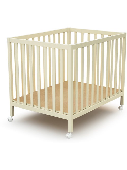 JURABABY - Parc bébé rectangulaire en bois FARA 100 x 701 cm - Blanc Perle - Kiabi
