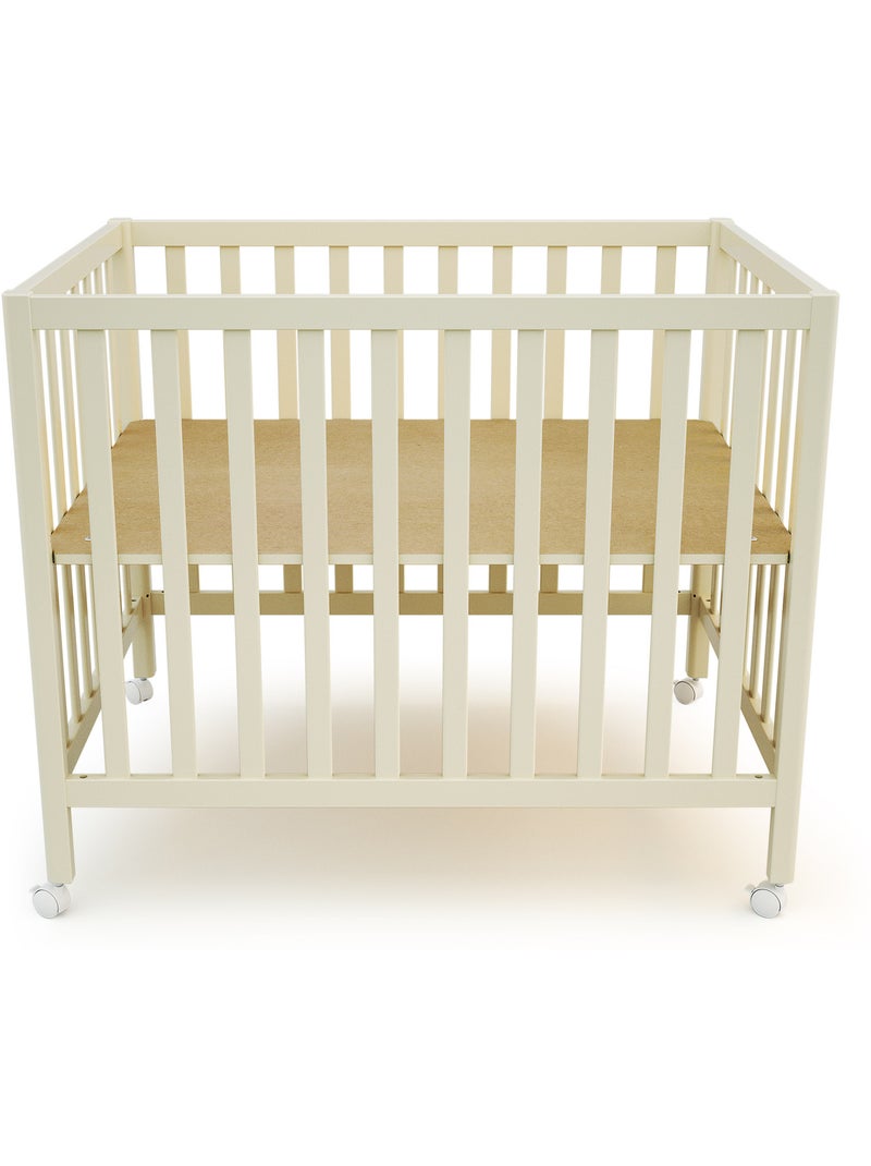JURABABY - Parc bébé rectangulaire en bois FARA 100 x 701 cm - Blanc Perle Blanc - Kiabi