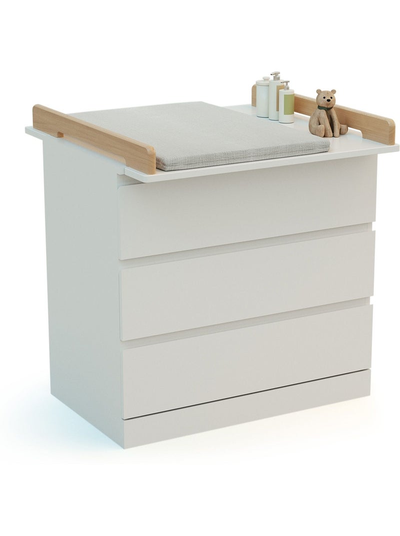 Jurababy - plan à langer universel 70 cm kira pour commode bébé Beige/Blanc - Kiabi