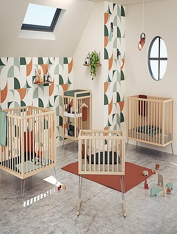 JURABABY - Table à langer 2 étagères ONLY en bois 76 x 56 x 94 cm