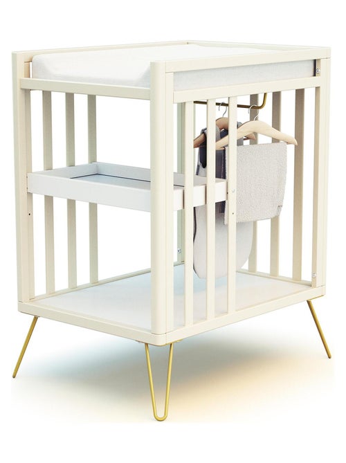 JURABABY - Table à langer 2 étagères ONLY en bois 76 x 56 x 94 cm - Kiabi