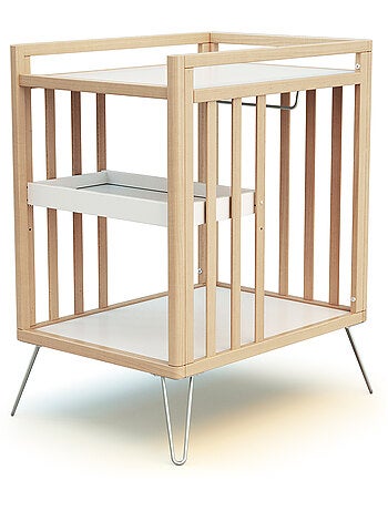 Jurababy - table à langer 2 étagères only en bois 76 x 56 x 94 cm