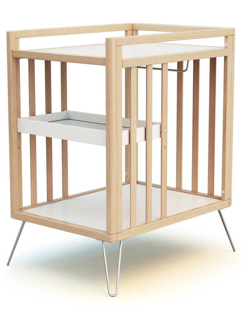JURABABY - Table à langer 2 étagères ONLY en bois 76 x 56 x 94 cm Marron clair - Kiabi