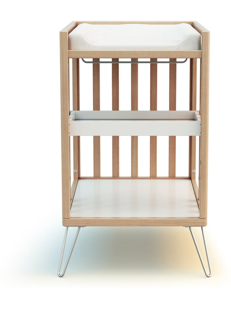 JURABABY - Table à langer 2 étagères ONLY en bois 76 x 56 x 94 cm Marron clair - Kiabi
