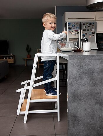 JURABABY - Tour d'observation/apprentissage enfant en bois avec tableau ardoise VISTA