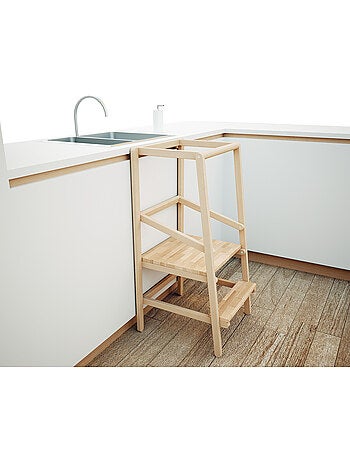 JURABABY - Tour d'observation/apprentissage enfant en bois avec tableau ardoise VISTA