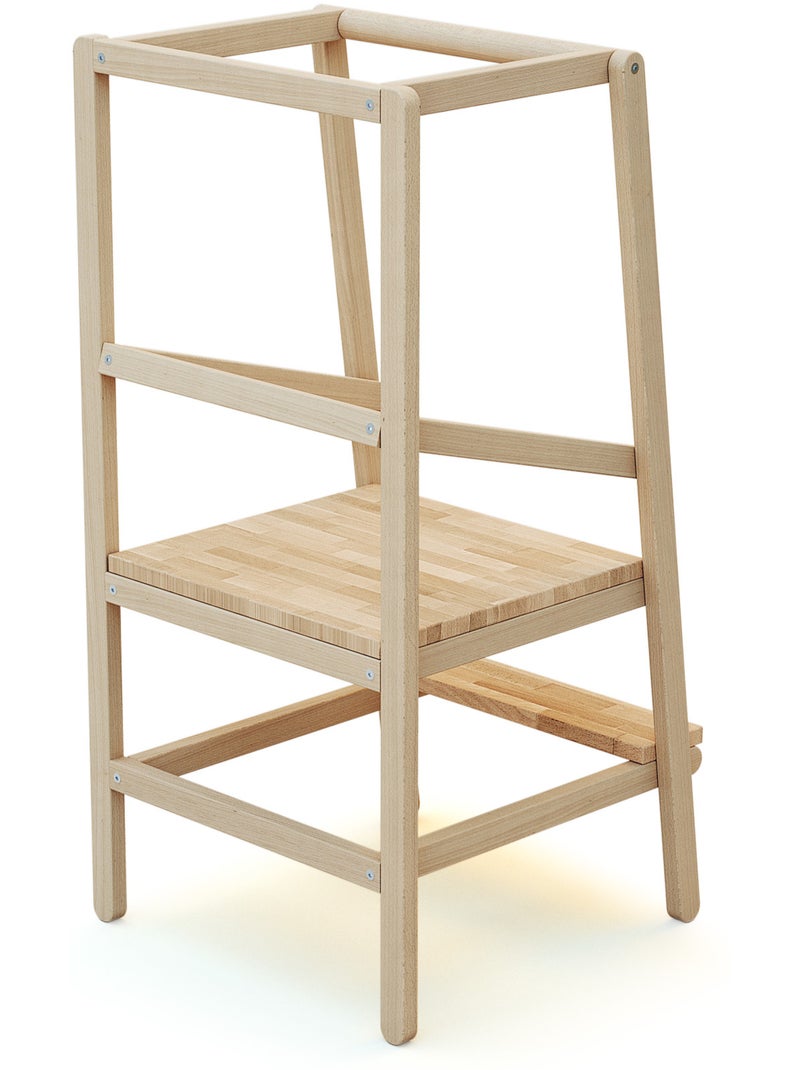 JURABABY - Tour d'observation/apprentissage enfant en bois avec tableau ardoise VISTA Marron clair - Kiabi