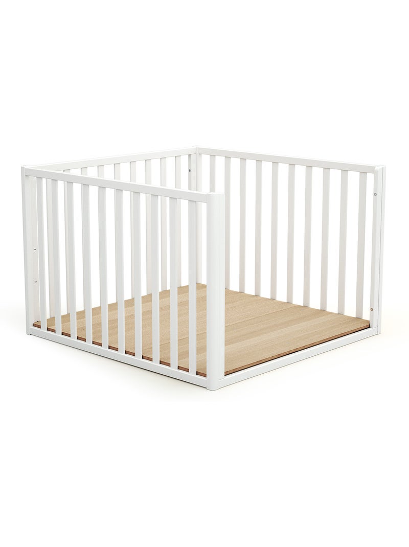 Jurababy -parc bébé évolutif en bois kasa Blanc - Kiabi