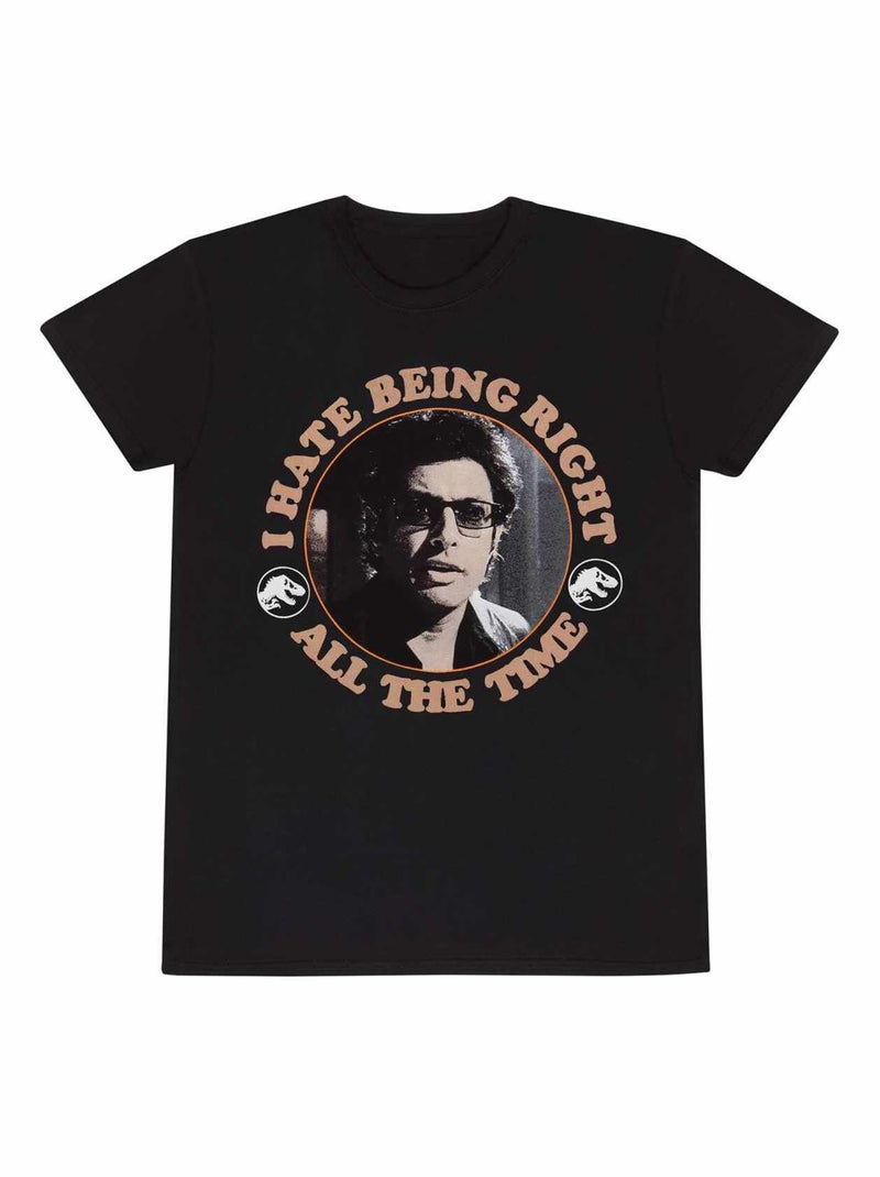 Jurassic Park - T-shirt HATE BEING RIGHT ALL THE TIME Noir - Kiabi