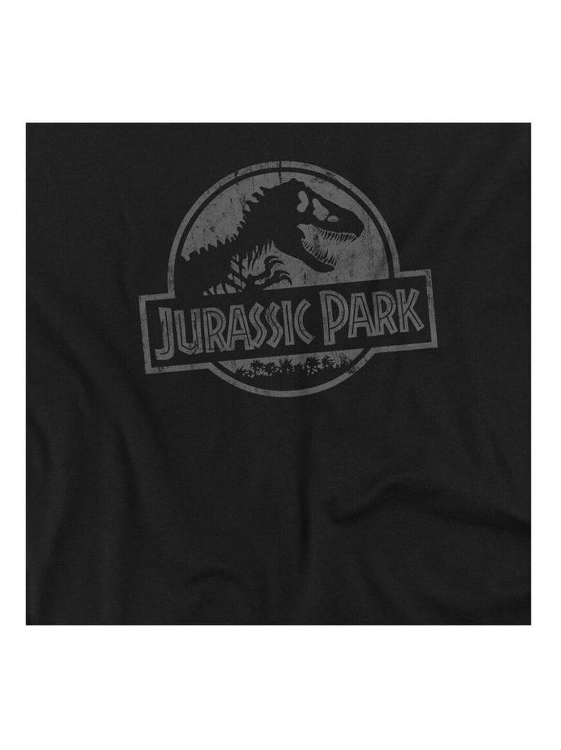Jurassic Park - T-shirt motif logo monochrome Noir - Kiabi