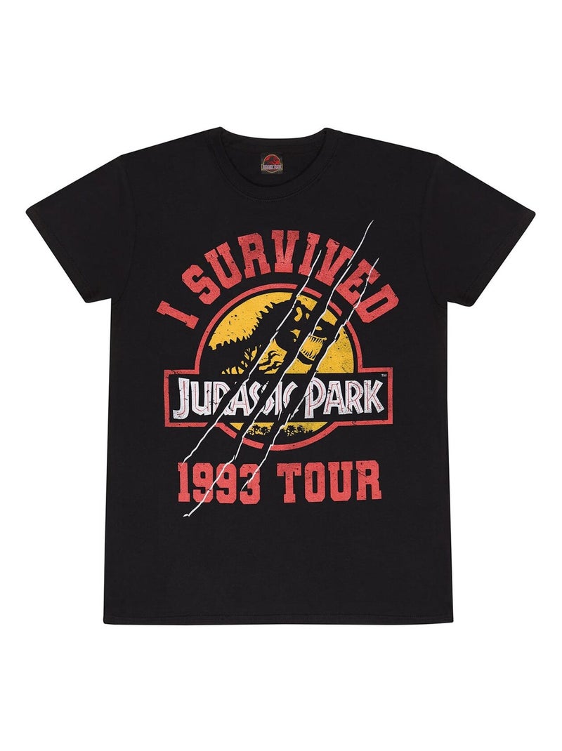 Jurassic Park - T-shirt SURVIVED TOUR Noir - Kiabi