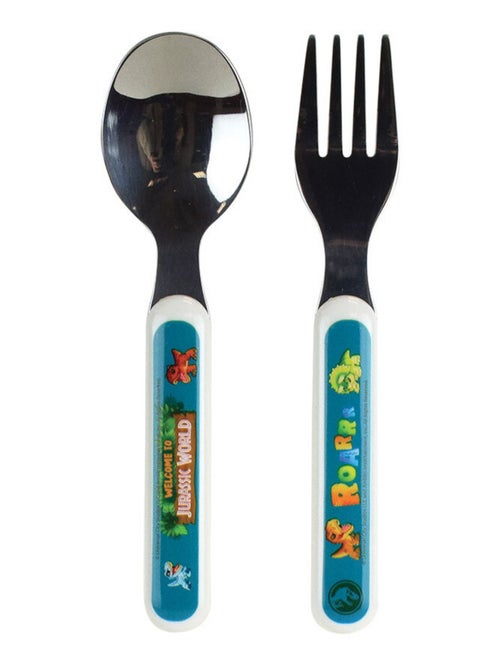 Jurassic World Ensemble Couverts Inox (Fourchette, Cuillère) - Kiabi