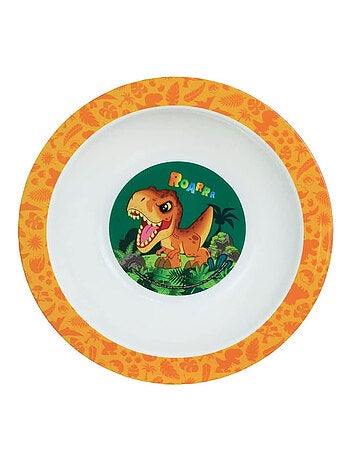 Jurassic world lot 6 pcs (verre, assiette, bol, couverts, gourde, bg)