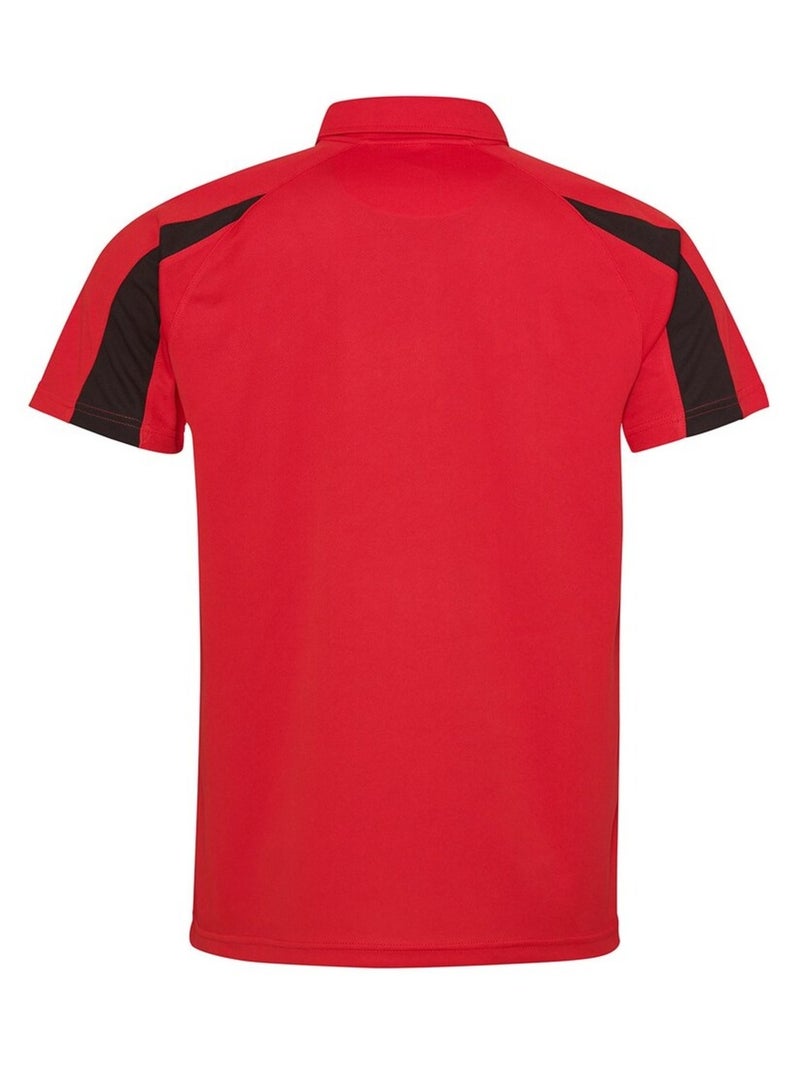 Just Cool - Polo motif/style Contrasté COOL Rouge coquelicot - Kiabi