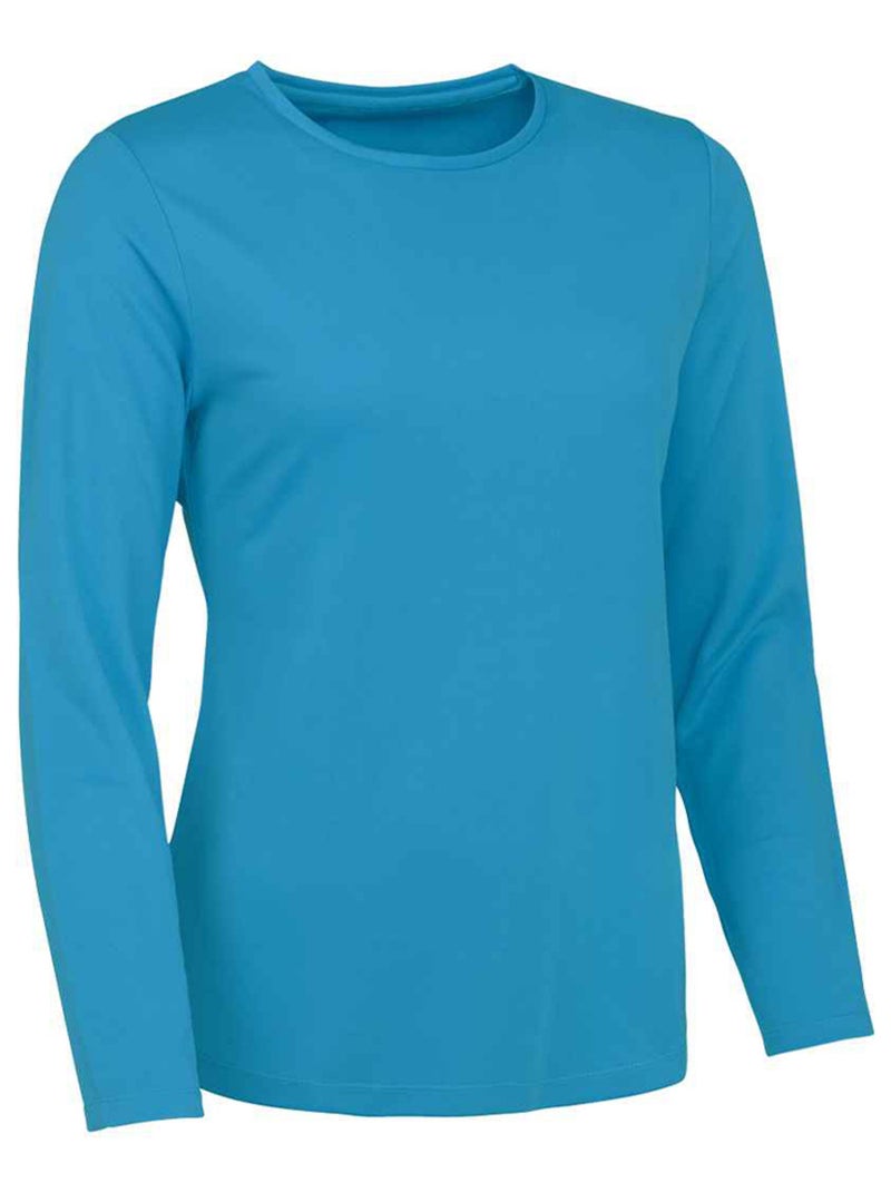 Just Cool - T-shirt manches longues motif/style uni Bleu saphir - Kiabi