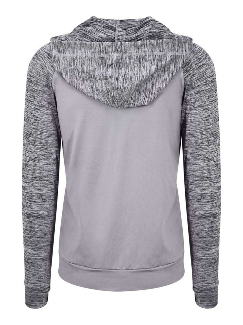 Just Cool - Veste à capuche motif/style Contrasté Gris tourterelle - Kiabi