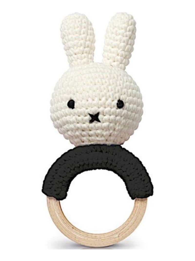 Just Dutch - Hochet anneau de dentition Miffy Noir - Kiabi