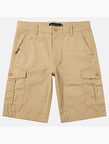 Just emporio - bermuda chino cargo coupe droite, poches latérales