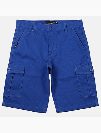 Just emporio - bermuda chino cargo coupe droite, poches latérales